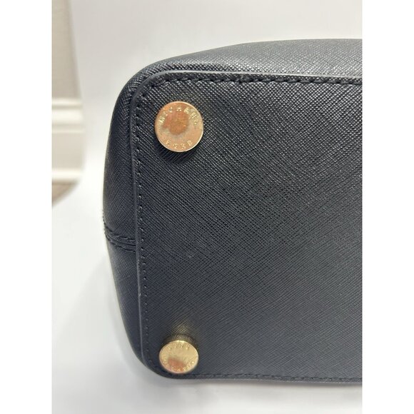 Michael Kors Hailee Large Leather Satchel Shoulder Black Bag Classic Designer - Picture 9 of 16